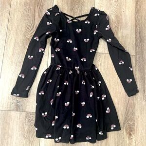 Pixielane size 9/10 black with rainbows